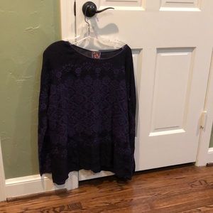 Johnny Was Purple Blouse Size L